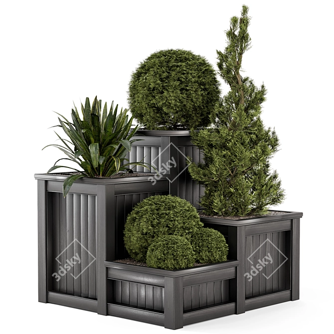 Lush Garden Set: Bush & Tree 3D model image 1