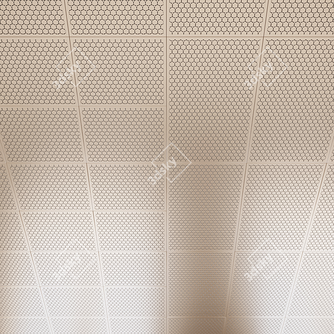 Perforated Metal Panels: Ceiling & Wall Decor 3D model image 1