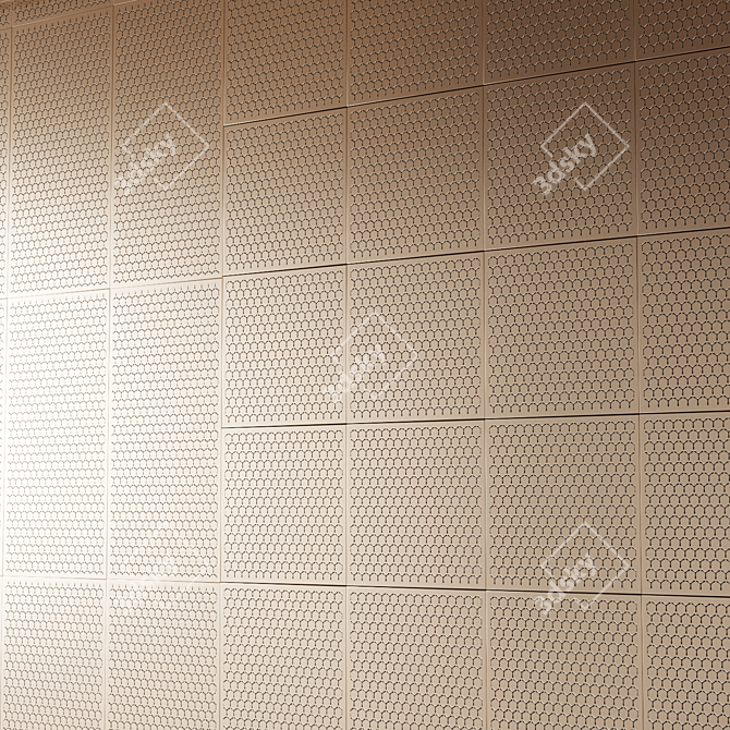 Perforated Metal Panels: Ceiling & Wall Decor 3D model image 3