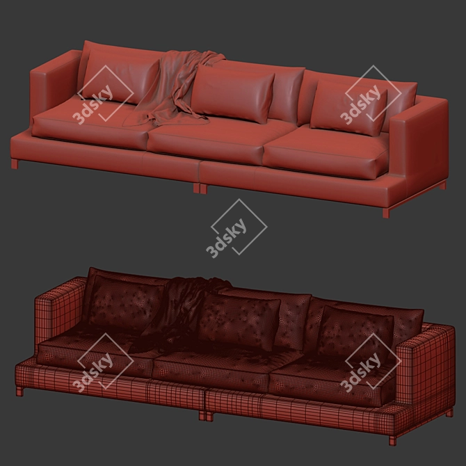 Burbury: Contemporary Comfort Sofa 3D model image 3