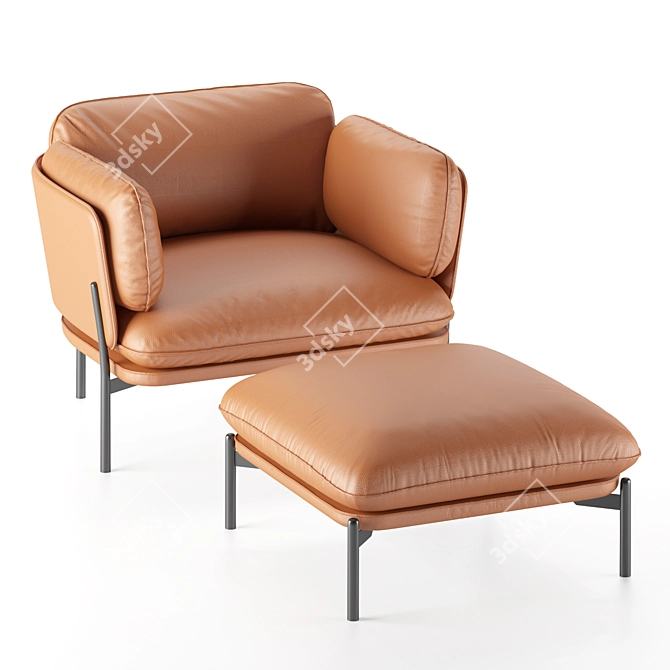 Cloud Sofa Armchair: Modern Design, Comfortable Seat 3D model image 2