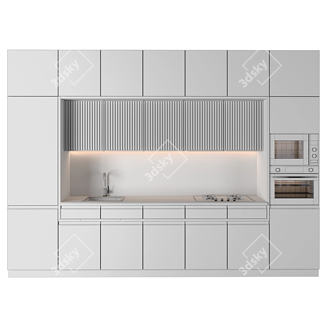 Modern Modular Kitchen: High-Quality Renders 3D model image 5