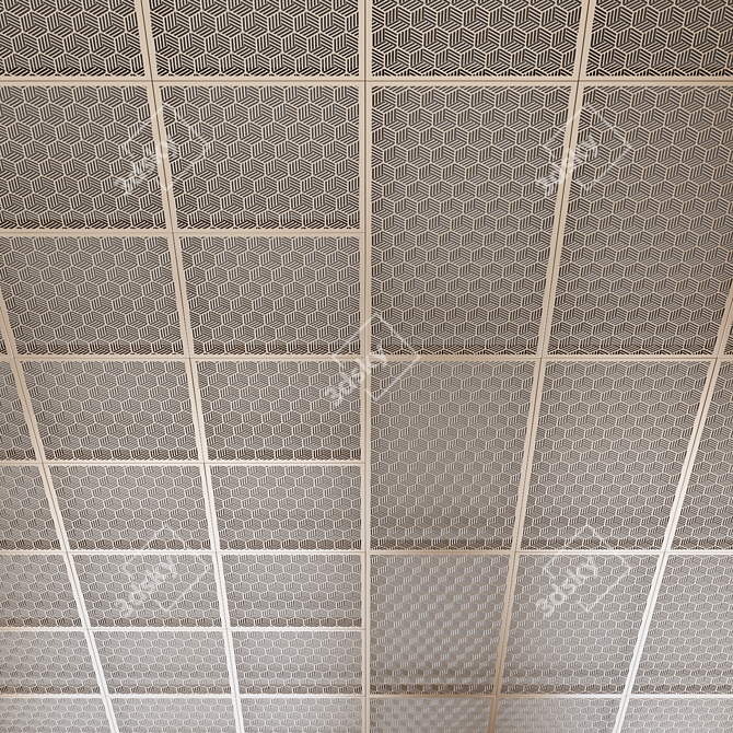 Perforated Metal Decor Panels 3D model image 1