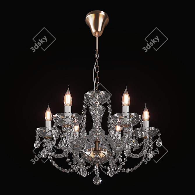 Elegant Crystal Chandelier 3D model image 1