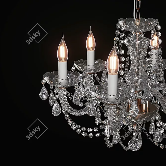 Elegant Crystal Chandelier 3D model image 3