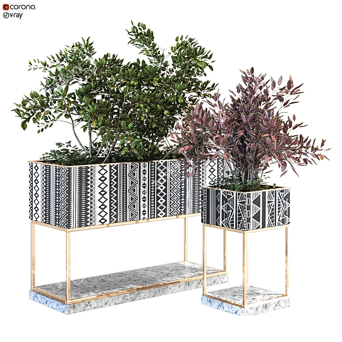 Greenery Box Set 106 3D model image 1