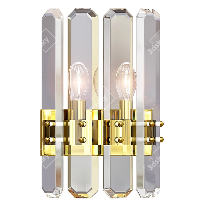 Contemporary Crystal Wall Sconce 3D model image 1