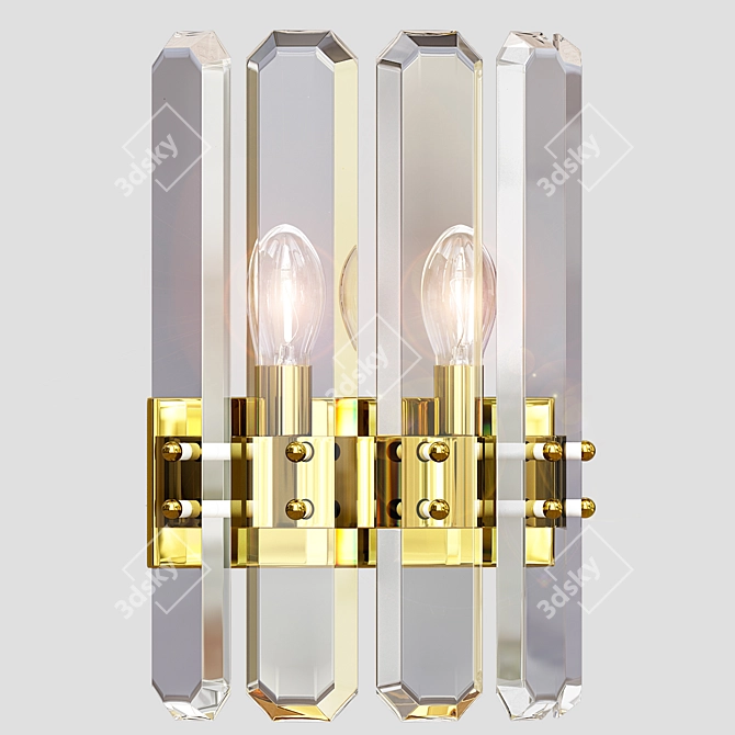 Contemporary Crystal Wall Sconce 3D model image 2