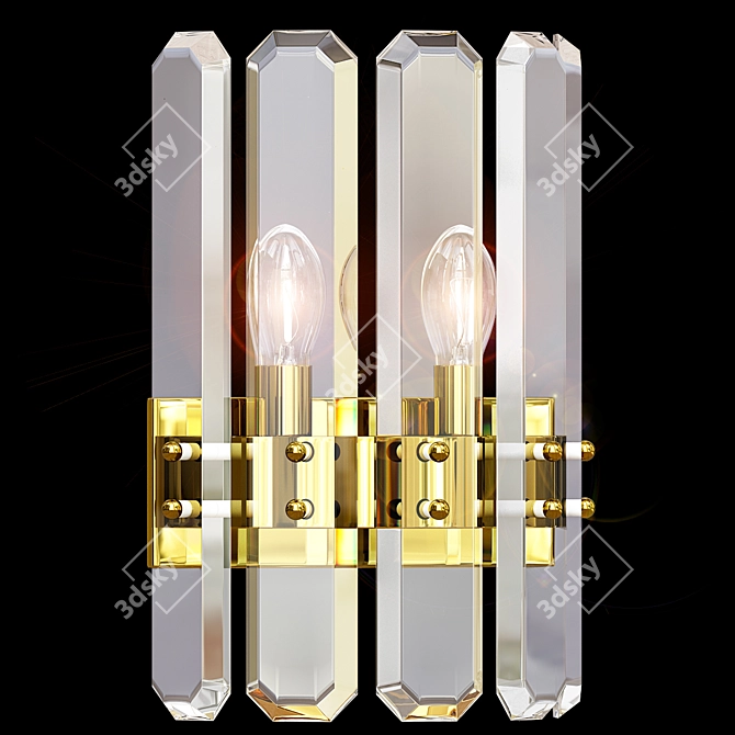 Contemporary Crystal Wall Sconce 3D model image 3