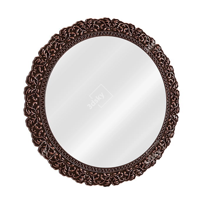 Sleek Geometric Mirror 3D model image 2