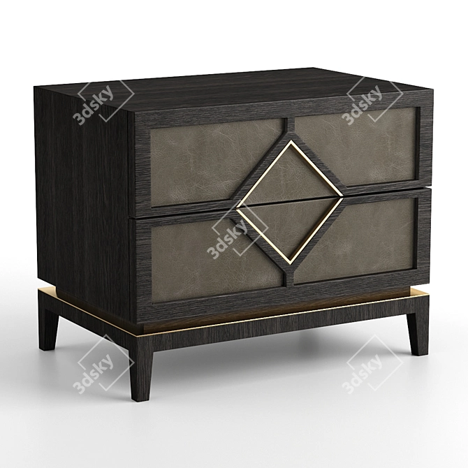 Frato Diamond Bedside Table - Elegant and Luxurious 3D model image 2