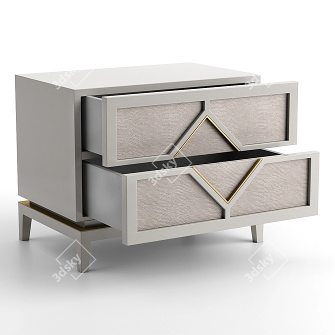 Frato Diamond Bedside Table - Elegant and Luxurious 3D model image 4