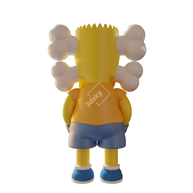 KAWS Bart Simpson Figure - Limited Edition 3D model image 3