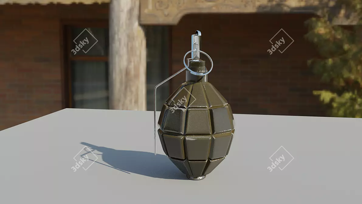 F1 Grenade Replica 3D model image 1