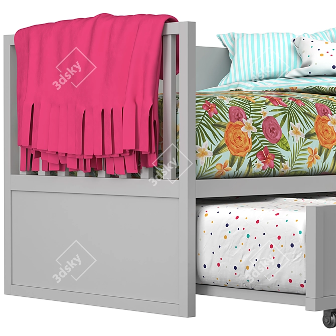 Dreamland 03: Stylish Children Bed 3D model image 2