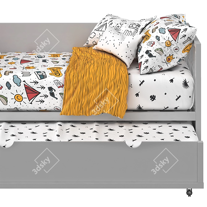 Dreamland 03: Stylish Children Bed 3D model image 3