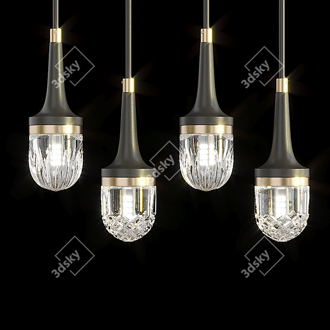 Glowing Firefly Pendant: Stunning Studio Design 3D model image 1