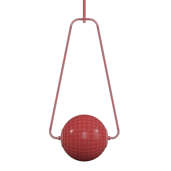 Elegant Lavalier Pendant Light 3D model image 2