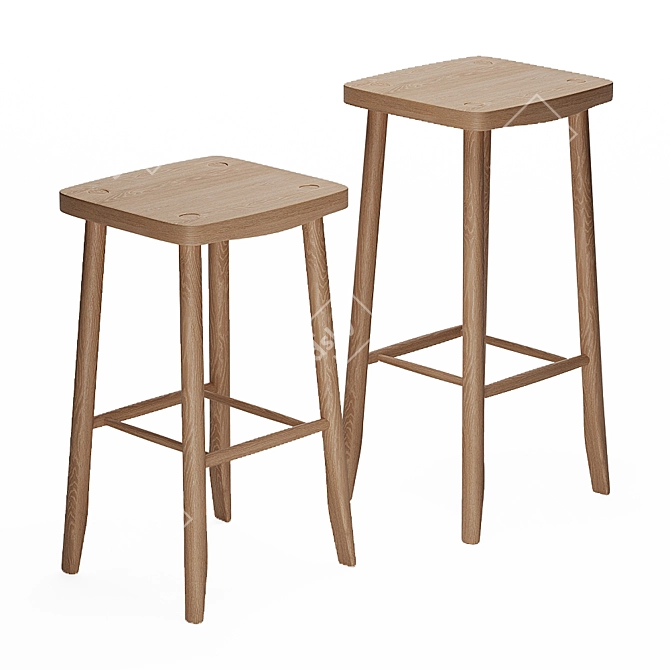 Sleek Stool: Stylish and Modern 3D model image 4