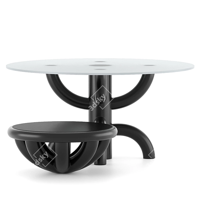 Bold Contemporary Table Set by Tolga Sencer 3D model image 1