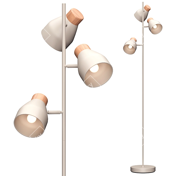 Dusk Blue Duck Egg Floor Lamp 3D model image 4