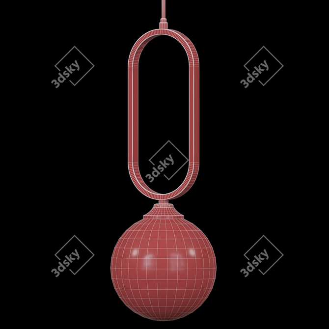 Elegant Vital Trio Pendant Light 3D model image 2