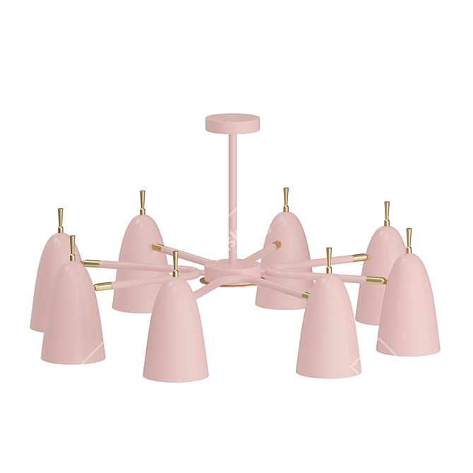 Scandinavian Style Colorful Chandelier 3D model image 3