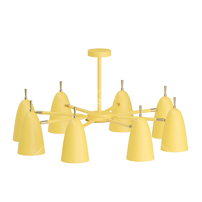 Scandinavian Style Colorful Chandelier 3D model image 4