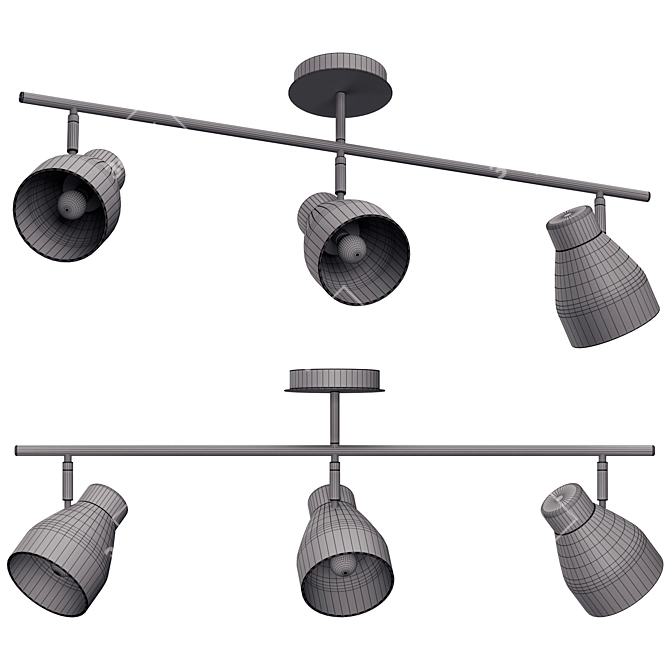 Albert Charcoal Grey Ceiling Lamp 3D model image 4