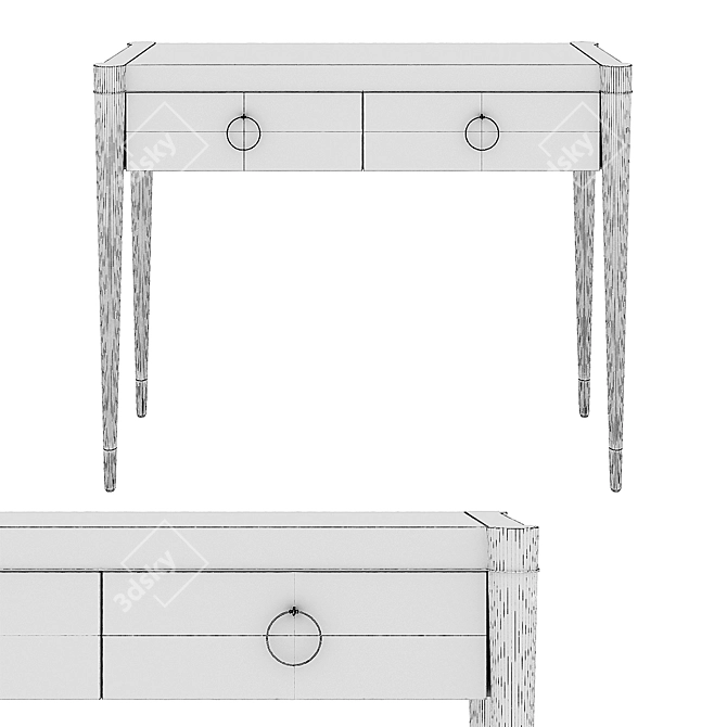 Modern Knoxville Console Table 3D model image 4