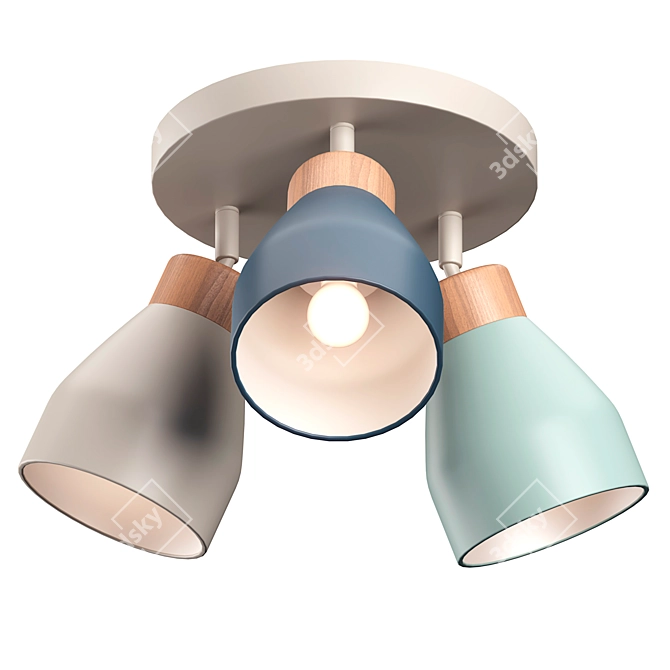 Contemporary Ceiling Lamp: Albert V2 3D model image 1