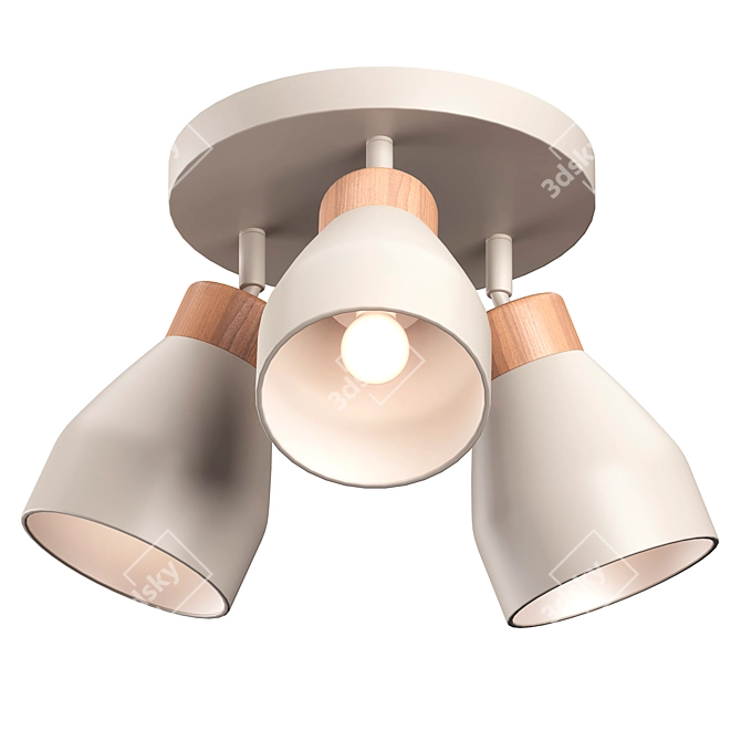 Contemporary Ceiling Lamp: Albert V2 3D model image 2