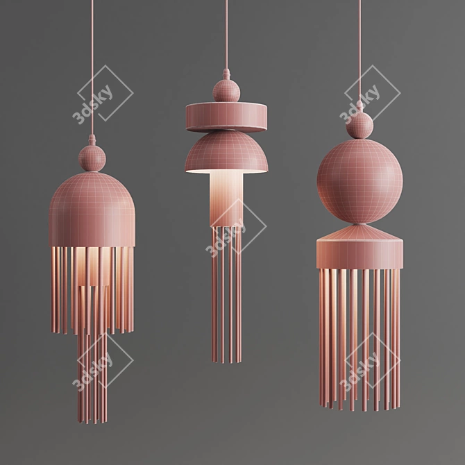 Jaxwang Pendant Lights: Style A, B, C 3D model image 4