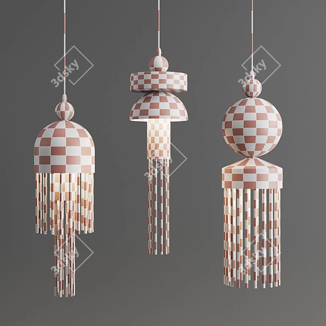 Jaxwang Pendant Lights: Style A, B, C 3D model image 5