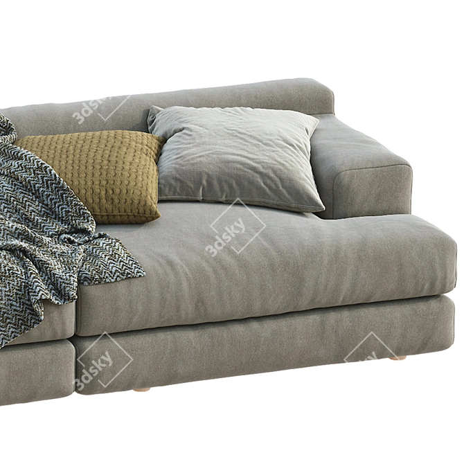 Elegant Cassina Miloe Sofa 3D model image 7