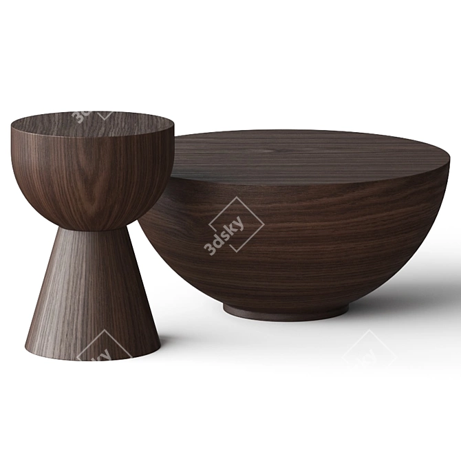 Luxe Miro and Leio Coffee Tables 3D model image 1