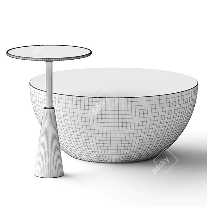Elegant Ohana and Arashi Coffee Tables 3D model image 2