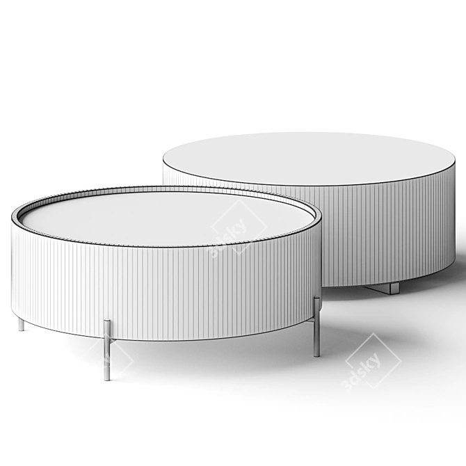 Modern Coffee Tables in Nausica & Boni Variants 3D model image 2