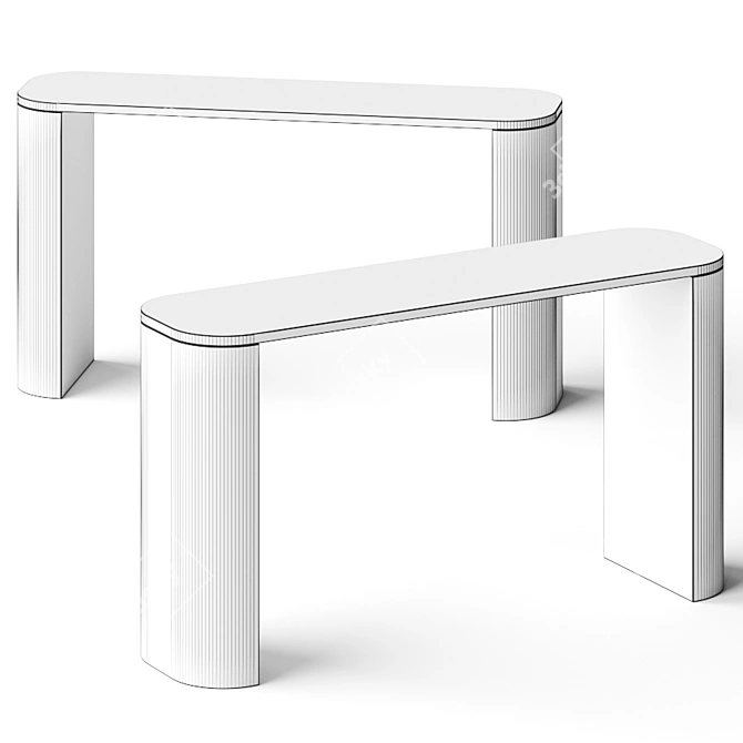 Luna Console Table - Modern Elegance Incorporated 3D model image 2