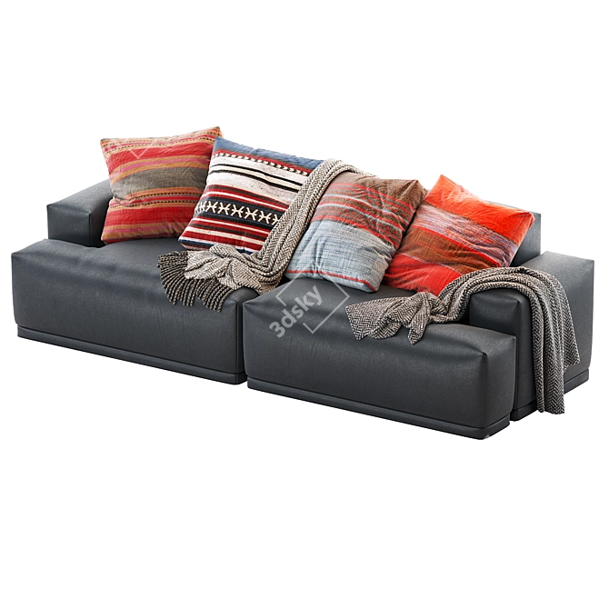 Modular Connect Sofa | Stylish and Versatile Seating 3D model image 3