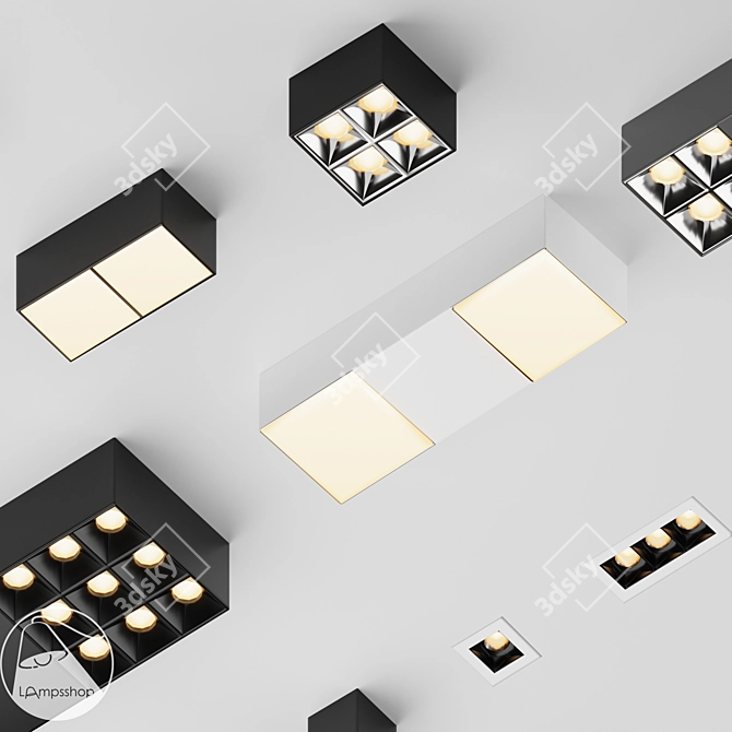 Elegant Soffit Lighting Fixture 3D model image 4