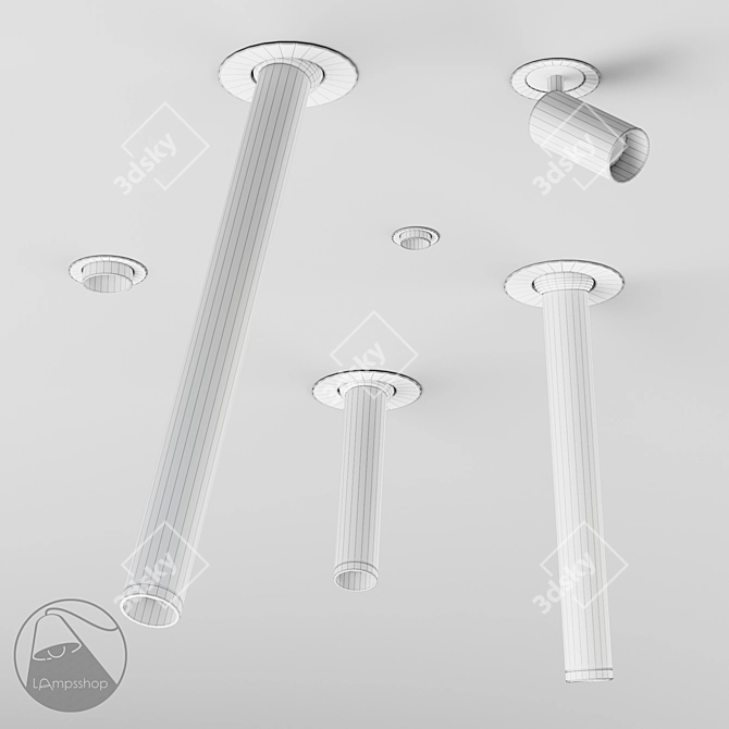 Elegant Soffit Lighting Solution 3D model image 2