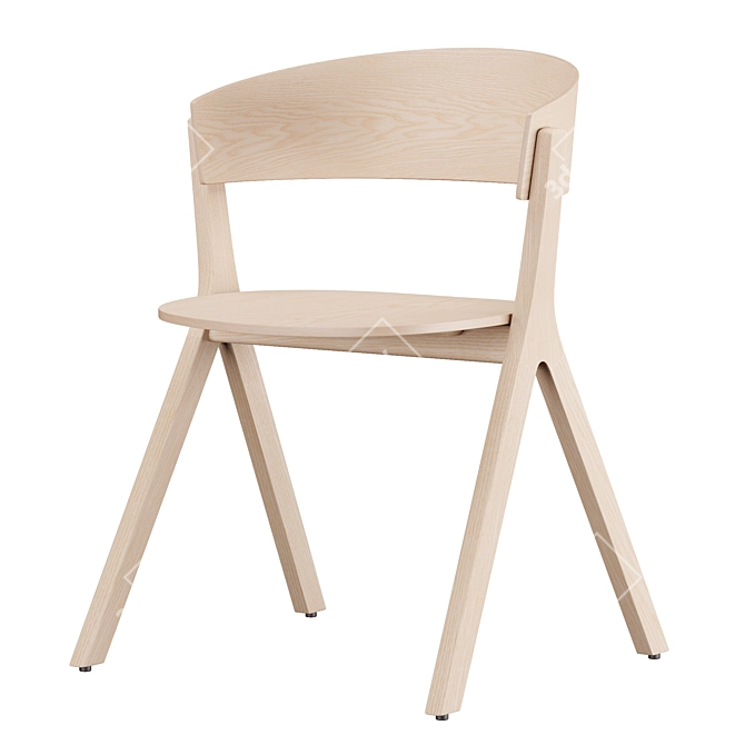 Circus Wood Chair: Sleek, Stylish, Sustainable 3D model image 1