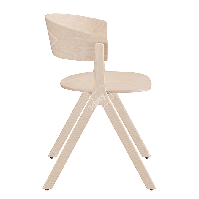 Circus Wood Chair: Sleek, Stylish, Sustainable 3D model image 2
