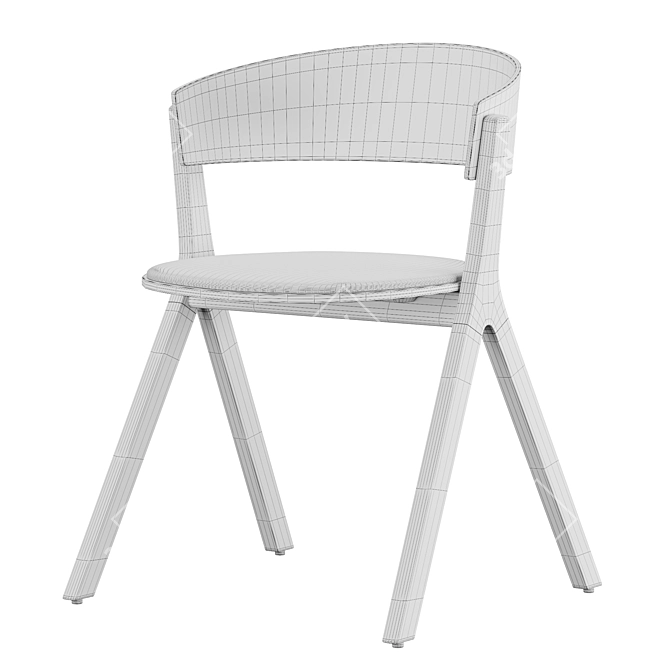 Circus Wood Chair: Sleek, Stylish, Sustainable 3D model image 7