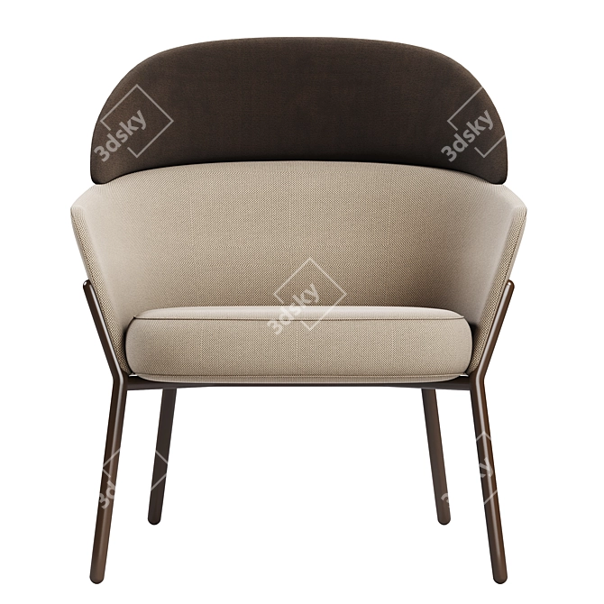 Modern Italian Wam 1570 Armchair 3D model image 3