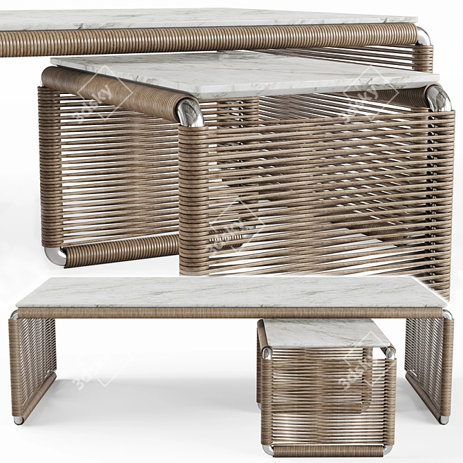 Elegant TINDARI Table: High-Quality, UV Mapped 3D model image 2