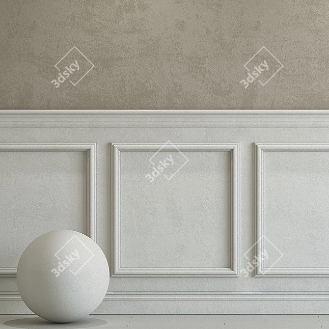 Versatile Decorative Plaster: Molding 212 3D model image 2