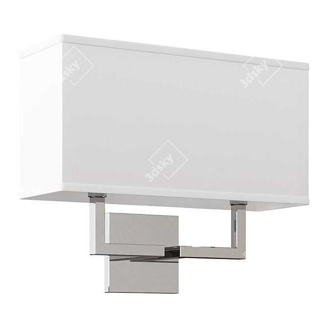 Westbrook Wall Lamp: Loft Style, Nickel Finish 3D model image 1