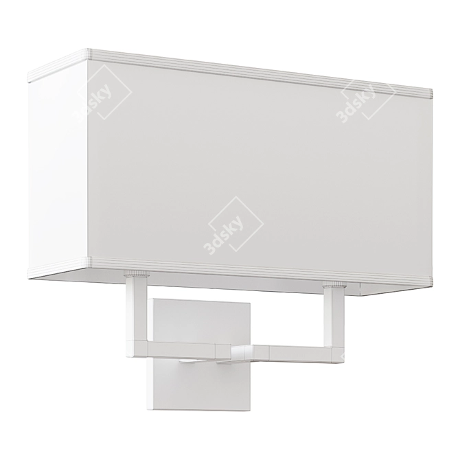 Westbrook Wall Lamp: Loft Style, Nickel Finish 3D model image 2